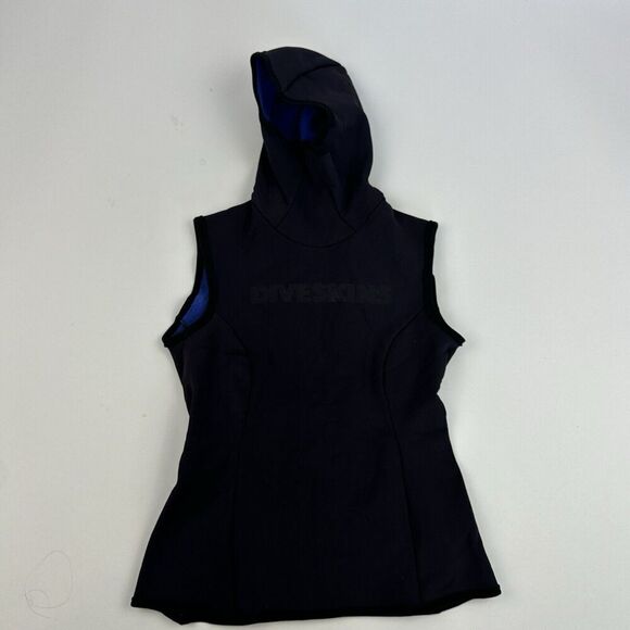 VTG Diveskins by Oztex Black Hooded Dive Vest Top Scuba Women's Size Small S - Picture 7 of 12